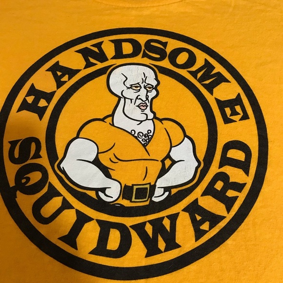 Nickelodeon Squidward T-Shirt Mens Size M Color Yellow Short Sleeve’s Round Neck - Picture 9 of 12